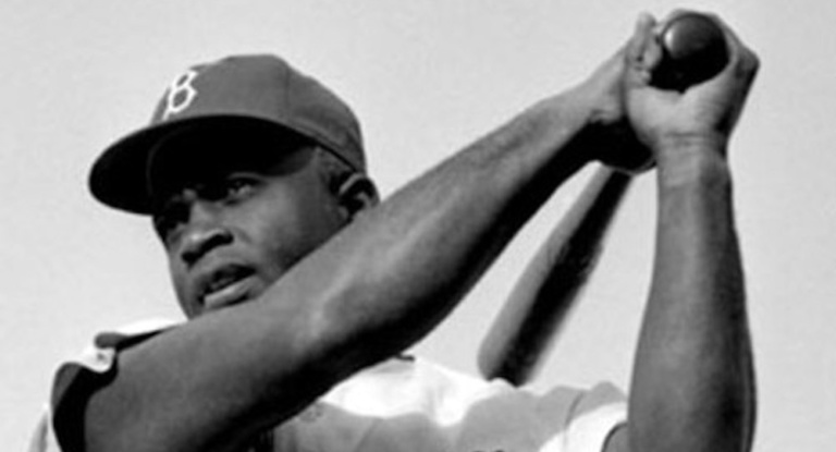 Still image of baseball legend Jackie Robinson
