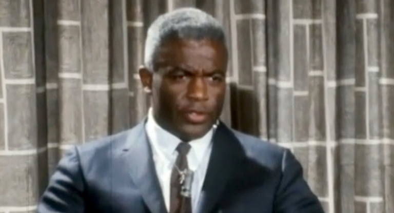 Jackie Robinson answers questions