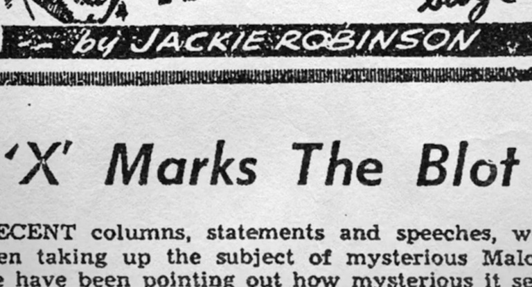 Article by Jackie Robinson about Malcolm X