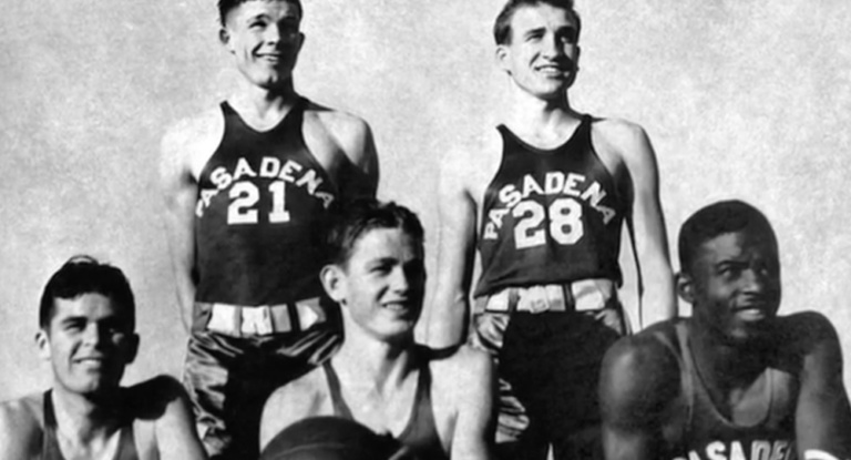 Jackie Robinson and the Pasadena basketball team