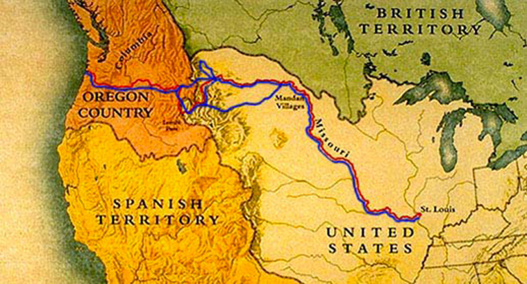 The Route of the Corps of Discovery to the Pacific
