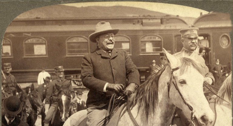 Teddy Roosevelt in Yellowstone in 1903