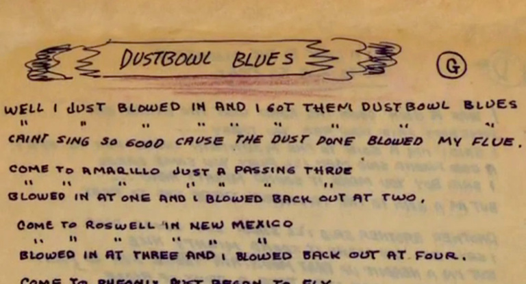Woody Guthrie song lyrics