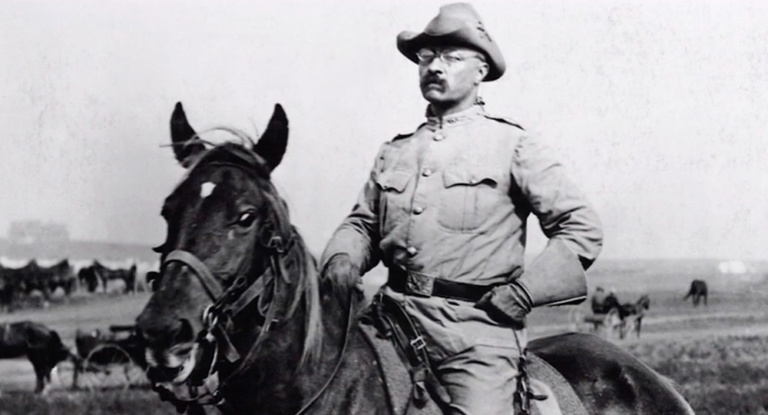 Theodore Roosevelt on a horse