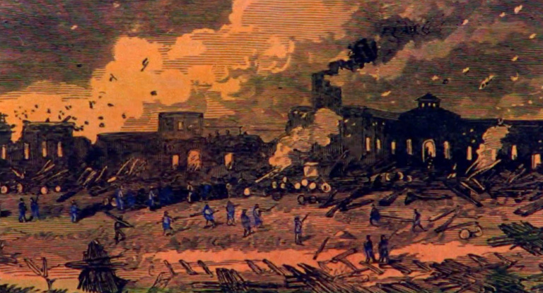 Image of a battle from the Civil War