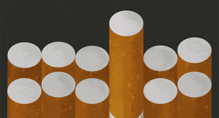 Illustration of cigarettes