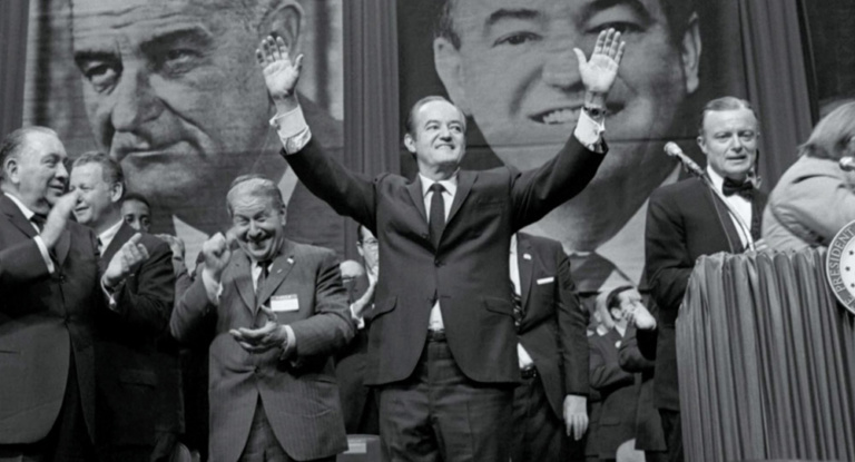 Hubert Humphrey at the 1968 Democratic Convention