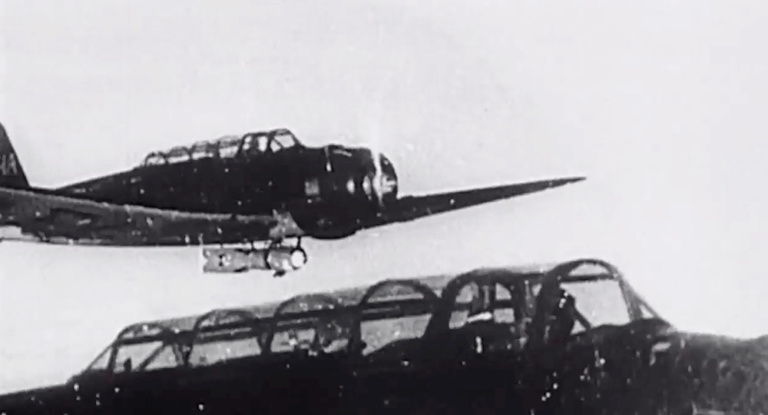 Plane during the Pearl Harbor attack
