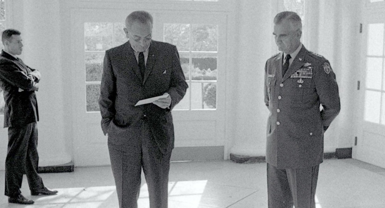 President Johnson with General Westmoreland.